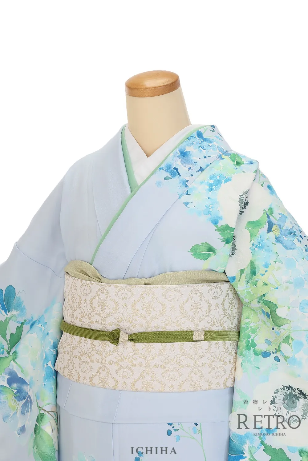 アネモネ訪問着水色・いちは